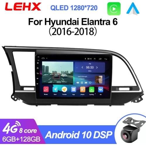LEHX 2 din Android 9.0 autoradio RDS dvd audio Screen Car Radio Multimedia Video MP3 Player For Hyundai Elantra 6 2016 2017 2018