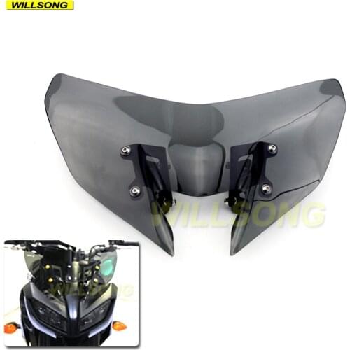 Windscreen Air Wind Deflector Windshield Glass Screen Pare-brise For YAMAHA MT09 SP FZ09 2017 2018 2019 2020 Year Motorcycle