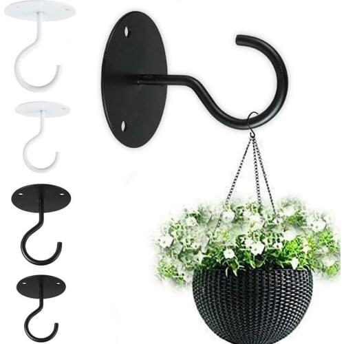 Wall Mount Ceiling Hook Bracket Hanger Lantern Wind Chimes Planters Decoration for Hanging Bird Feeders Outdoor Hook With Screws