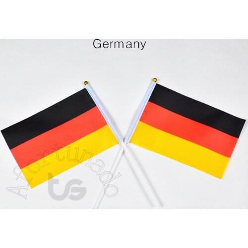 Germany flag Banner 14*21cm hand waving National flag Home Decoration flag banner