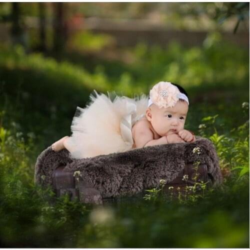 NEW Baby Tutu Skirt with Matching Flower Headband Set Newborn Photography Props Little Girl Bowknot Tutu Skirt GM003