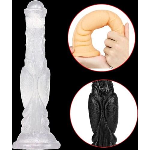 New Soft silicone Anal Dildo Butt Plug Realistic Horse cock Strong Suction Cup Artificial Penis G-spot Orgasm Sex Toys for Woman