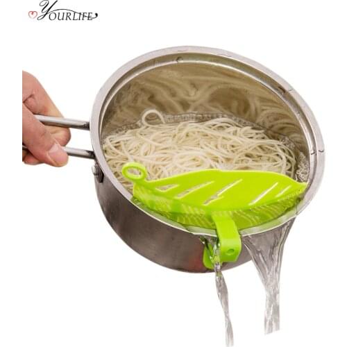 OYOURLIFE 1pcs Creative Multifunctional Kitchen Plastic Rice Wash Sieve Home Noodles Ramen Filter Baffle Kitchen Gadgets