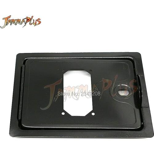 20cm*24.7cm Big Iron coin door black up & down door coin acceptor installation panel for arcade machine cabinet