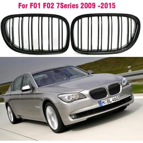 Front Kidney Grille Grills Glossy Black For BMW F01 F02 7 Series 2009 2010 2011 2012 2013 2014 2015