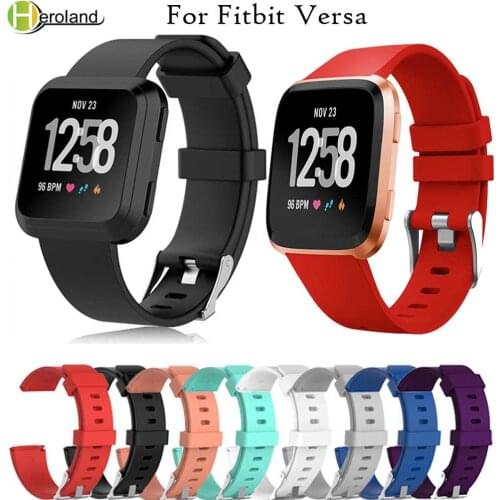 Hero Iand Band Strap For Fitbit Versa/2/Lite S L Size Silicone Sport Wristband Replacement Bracelet smart Wrist Watchband