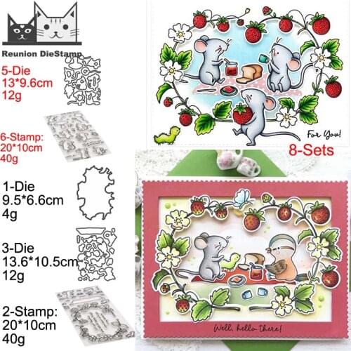 Reunion 2020 New Mouse Party Metal Cutting Dies and Stamps for DIY Scrapbooking Photo Album Decorative Embossing DIY Paper Cards