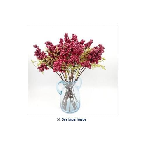 ROSE QUEEN Mini Berry Handmake Artificial Flower Bouquet Christmas Red Berries Wedding Decoration DIY Gift Scrapbooking Craft Fa