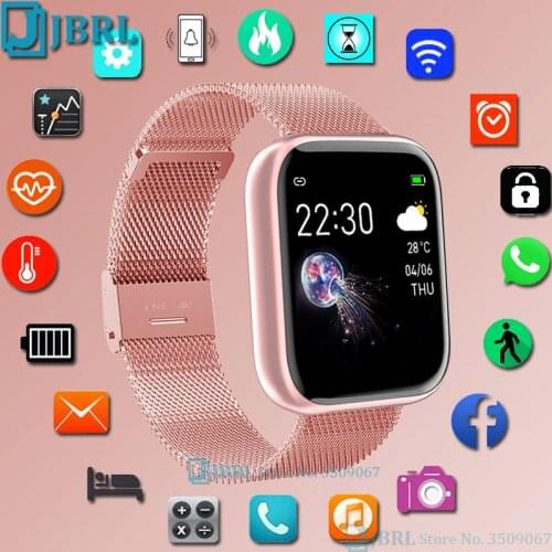 Bluetooth Smart Watch Women Men Smartwatch Sports Smart Band Ladies Android IOS Phone Fitness Tracker Steel Clock Waterproof