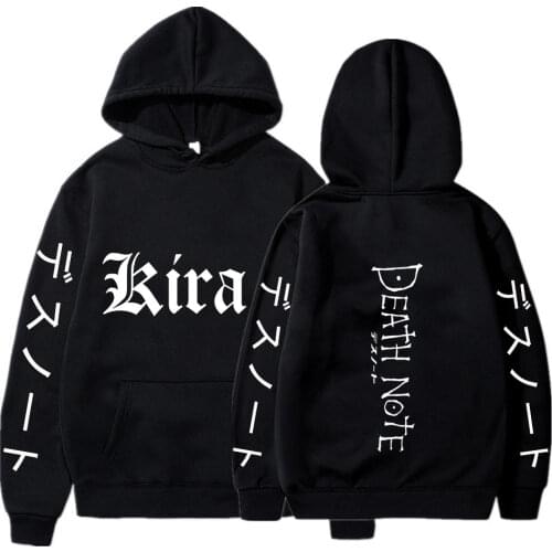 Death Note Funny Letter Hoodies men Sweatshirts Harajuku Hooded Sweats Long Sleeve Autumn Warm Womens Clothing