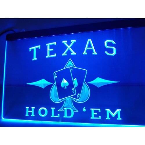 S217 Texas Hold'em Poker Casino Led Light Sign