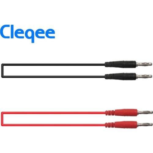 2018 Cleqee P1041 1Set 1M 4mm Banana to Banana Plug Soft RV Test Cable Lead for Multimeter Test Leads Kits Banana Plug Male