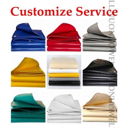 Thickness 0.5mm 600GSM PVC Tarpaulin Rainproof Cloth Garden Courtyard Succulent Plants Thick CoveTruck Waterproof Sunshade Cloth