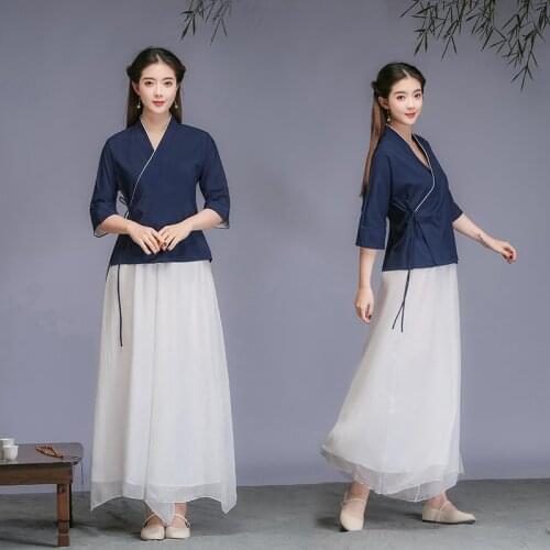 Women yoga tai chi kungfu meditation set loose quickly dry linen sweatshirt chiffon yoga pant jogger fitness workout casual set