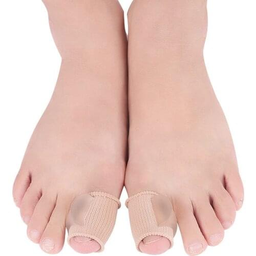 1 pair=2PCS SEBS Protection Sleeve Silicone Toes Separator Foot Bunion Support for Pedicure Orthopedic Hallux Valgus Correction