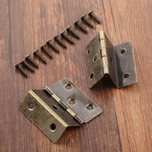 2pcs Iron Folding Hinges 44*45*22mm Carbinet Drawer Hinge Wooden Furniture Jewelry Gift Box Brass Hinge Furniture Hinge
