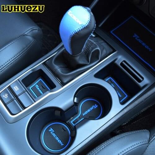 20PCS Rubber Interior Door Groove Mat Cup Mat Non-Slip For Hyundai Tucson 2015 2016 2017 2018 Accessories