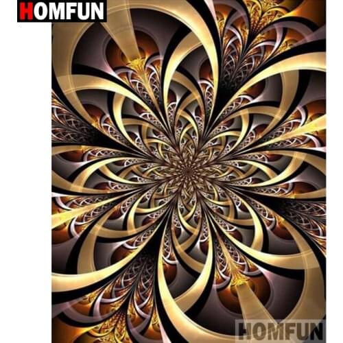 HOMFUN 5D Diamond Painting Full Drill Diamond Embroidery "Mandala flower" Picture Of Rhinestone Handmade Home Decor A27387