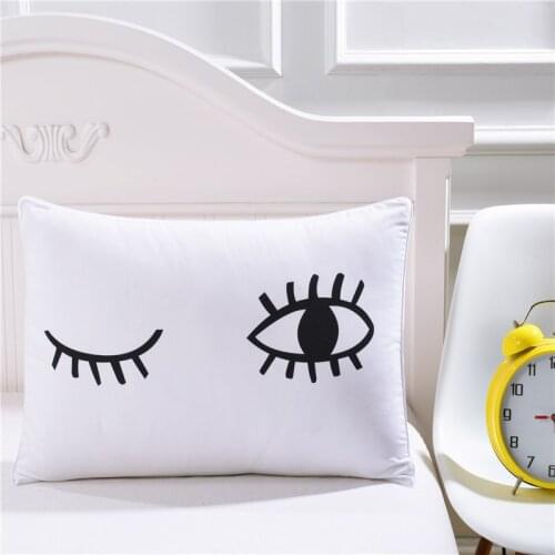Black Eyelash Eye Pillowcase Decorative Pillow Case White Pillowcases Cover Gift Funny Pillows Capa Bedding Set