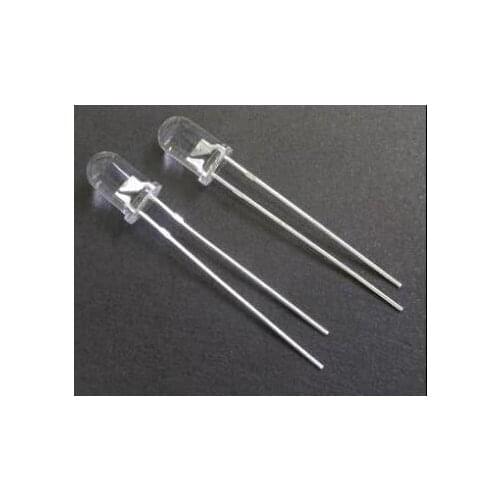 Bicolor non-polar led diode, 5mm, blue/white color, 2pins ,water clear, biocolor leds