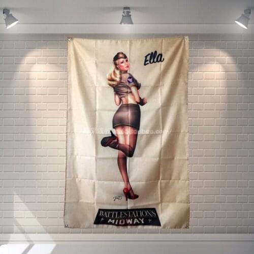 "Ella" Rock and Roll Pop Band Team Logo Concert Posters Flag Banner Popular Music Theme Painting KTV Bar Cafe Home Wall Decor