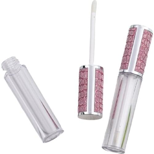 New Empty Lip Gloss Wand Tube High-end Round Lipgloss Tube Clear Cosmetic Container Plastic Lip Gloss Filling Bottle 30/50pieces