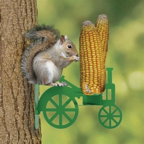 Outdoor Squirrel Feeder Mouse Feeder Decorative Tractor Corn Cob Feeder Keeps Squirrel Baffle Loose Protective