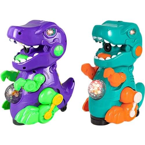 Plastic Dinosaur Bubble Gun Toys For Kids Electric Soap Bubble Machine With Sound Lights Outdoor Summer Bath Toys Toy