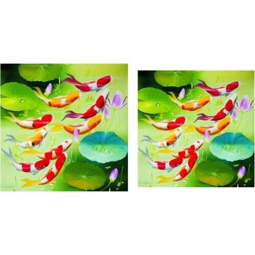 HOT DIY Diamond Painting Koi Fish Diamond Embroidery Round Resin Diamond Cross Stitch Home Wall Decor