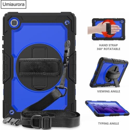 Shockproof Kids Safe PC Silicon Hybrid Stand Tablet Cover For Samsung Galaxy Tab A 8.0 2019 SM-T290 SM-T295 Shoulder Strap Case