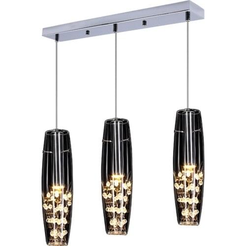 Modern crystal glass bottle pendant lights bedroom bedside led restaurant home hanging fixtures dining room lamps luminaires