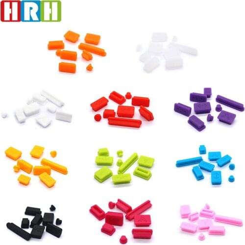 HRH Waterproof Durable100set/lot Silicone Data Port Anti Dustproof Plug For Macbook Pro dust plug Stopper Cover Set For Laptop