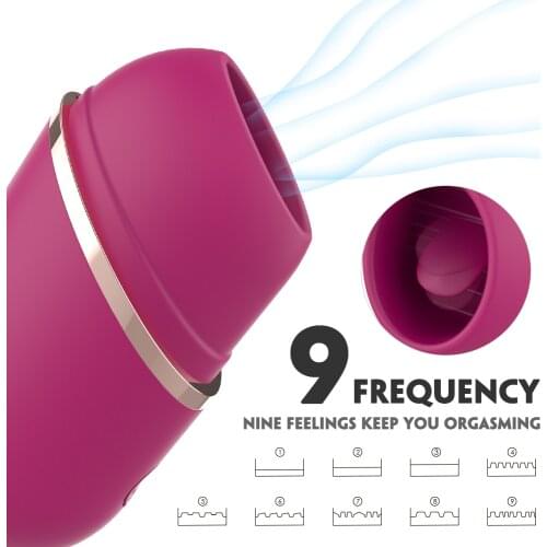 Female Masturbation Vibrating Sucker Tongue Licking Stimulation Device Sex Toys For Women Clit Stimulator Adults Sex Products