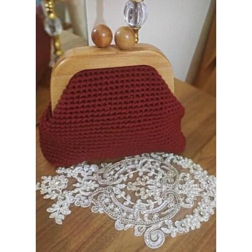 Handmade Special Design Women Portfolio Bag Hand Woven Women Shoulder Crossbody Bag Bohemian Knit Travel Bag