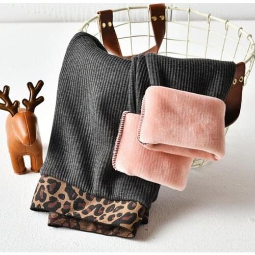 Winter Women Leggings Warm leopard High Waist Plus Velvet Thick Skinny Legging Autumn Women Ankle-length Pants Female Trousers