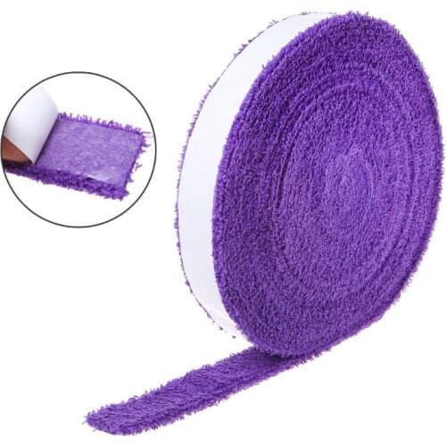 1 Reel 10M Towel Glue Grip Badminton Tennis Racket Overgrips Non-Slip Sweat Band Grip Tape