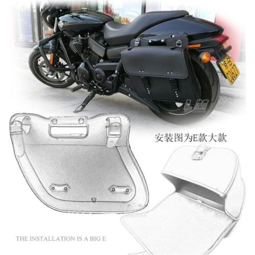 1 Pair Universal Motorcycle Saddlebag Motorbike PU Leather Saddle bag Motorbike Side Tool Bag out door Luggage for Harley 750