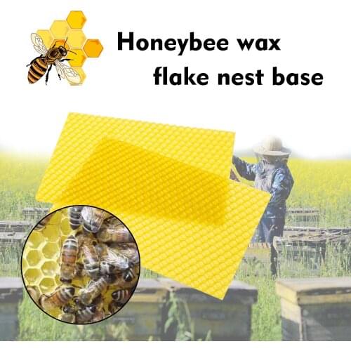 10PCS Natural Honeycomb Bee Wax Foundation Sheets Paper Candlemaking Honeybee Wax Flake Nest Base Beekeeping Tool