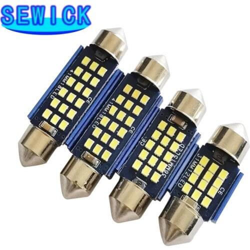 10X New 2016 SMD Led C5W C10W Canbus Festoon 31 36 39 41 MM Car Led Bulb Interior Dome lamp Auto License Light Trunk Lights 12V