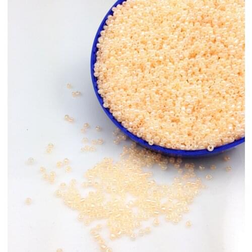 16g 1000pcs 2mm AB Light Orange Colorful Round Opaque Loose Spacer Bead Cezch Glass Seed Beads Handmade Jewelry DIY Garment Bead