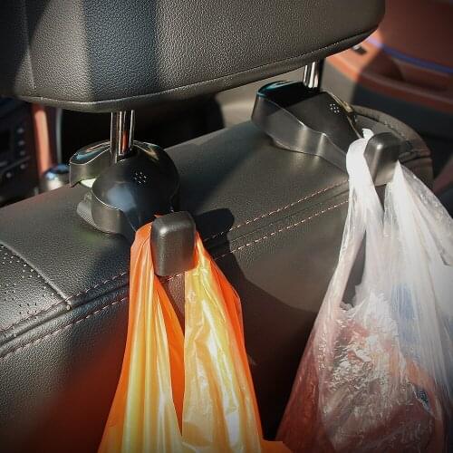 2pcs Car Seat Back Hooks Bags Hanger Holder for Mercedes benz W203 W211 BMW E39 E36 E90 F30 Volvo XC60 S40 Audi A4 A6 Q5 Q7