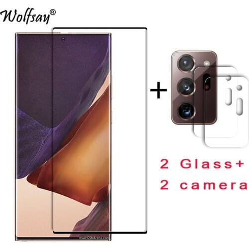 2PCS Full Glued Screen Protector For Samsung Galaxy Note20 Ultra Tempered Glass Full Cover for Samsung Note20 A21S 9H 2.5D Film