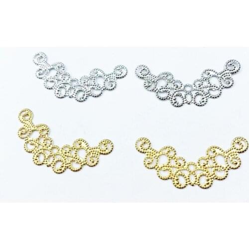 20pcs 14x32mm Filigree Metal sheets decorative for Jewelry Making Cosplay accessories Earring accessories