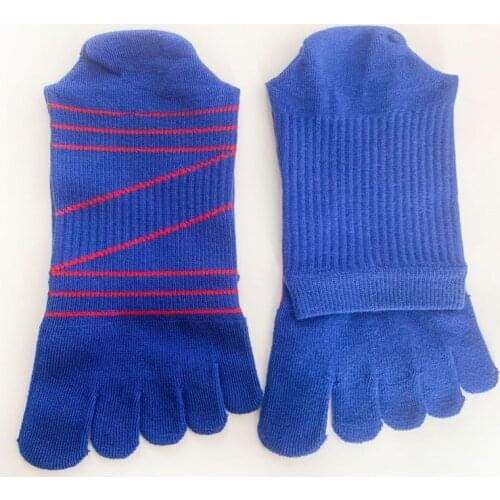 5 Pairs Brand Sports Five Finger Socks Men Mid-tube Breathable Cotton Running Socks Man High Elastic Compression Socks 6 Colors