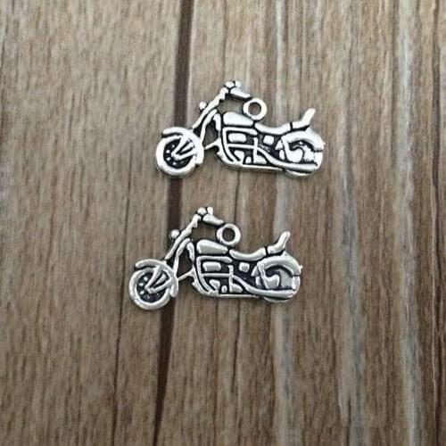 5pcs Motorcycle Charm Bracelet Pendant Tibetan Silver Color For DIY Aesthetics Accessories Handmade Jewellery Making Supplies