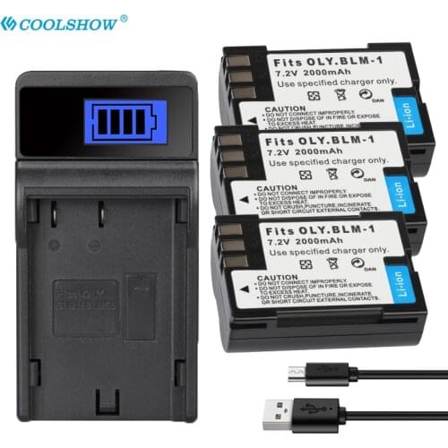 PS-BLM1 BLM 1 PS BLM1 Camera Battery for Olympus E-30 E-300 E-330 E-500 E-510 E-520 E3 C-5060 C-7070 C-8080 2000mAh Batteries