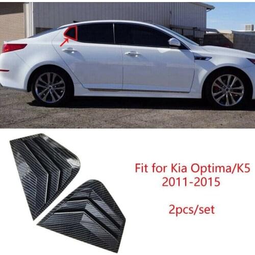 AU05 -2X Carbon Fiber Style Rear Side Window Quarter Louver Cover for Kia Optima K5 2011-2015