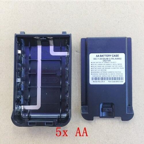 Honghuismart Battery Case box 5xAA for Wouxun KG-UV8D walkie talkie two way radio