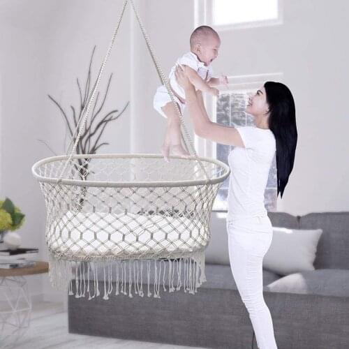 Childrens Hammock Swing Chair Indoor Sturdy and Durable Baby Cradle Sleeping and Playing