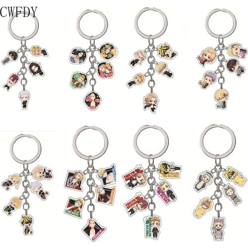 Tokyo Avengers Sano Manjiro Anime Keychain Muliti Pendant Tokyo Avengers Cosplay Double Sided Transparent Acrylic Key Chain